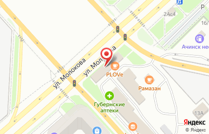 Служба доставки суши, пиццы и еды в коробочках Суши-ням в Советском районе на карте