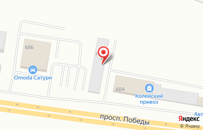 Центр оптовой торговли Копейский Привоз на проспекте Победы на карте