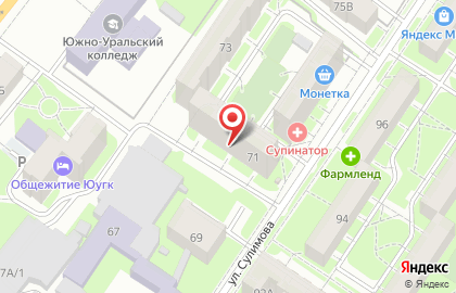 Уральское управление Федеральной службы по экологическому, технологическому и атомному надзору по Челябинской области в Челябинске на карте