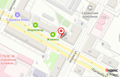 Магазин цветов на улице Латвийская на карте