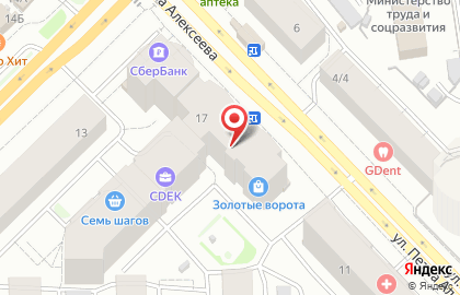 Агентство недвижимости Ваш метраж на улице Петра Алексеева на карте