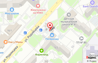 Киоск по продаже молочных продуктов в Дзержинском районе на карте