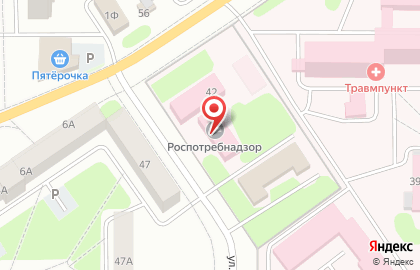 Территориальный отдел Управления Федеральной службы по надзору в сфере защиты прав потребителей и благополучия человека по Тульской области в Новомосковском районе, г. Донском, Кимовском и Узловском районах на карте