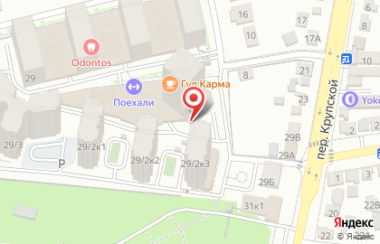Супермаркет Пятёрочка в переулке Крупской на карте