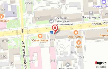 Красноярск Главный, FM 102.8 в Центральном районе на карте