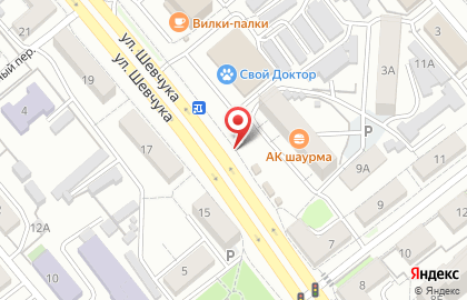 Магазин овощей и фруктов на улице Шевчука на карте