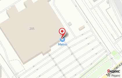 Центр мелкооптовой торговли METRO Cash & Carry на Московской улице на карте