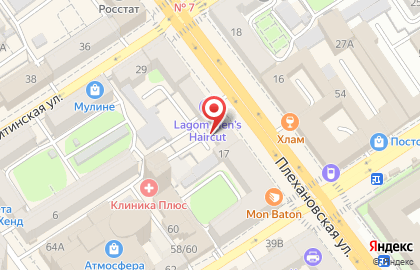 Банкомат ИКБ Совкомбанк на Плехановской улице на карте