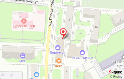 Лизинговая компания Европлан на улице Памфилова на карте