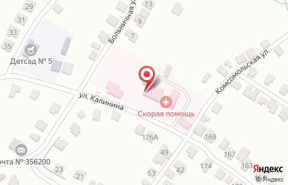 Шпаковская районная больница в Ставрополе на карте