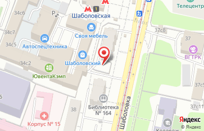 Киоск по продаже фруктов и овощей, Донской район на улице Шаболовка на карте