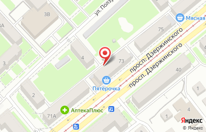 Кафе Гурман на проспекте Дзержинского на карте