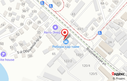 Автосервис АнгарАвто на Воронежской улице на карте