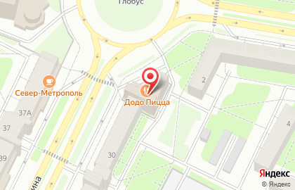Пиццерия Додо Пицца в Санкт-Петербурге на карте