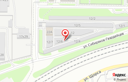 Автокомплекс АвтоСтарт на улице Сибиряков-Гвардейцев на карте