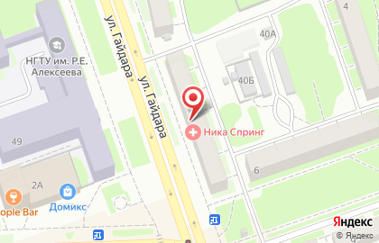Ника Спринг - Лаборатория (на ул. Гайдара, 40, Дзержинск) на карте