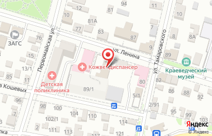 Детская поликлиника на улице Ленина, 78 на карте