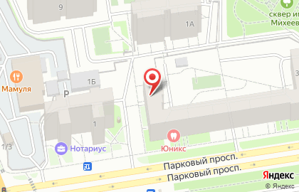 Магазин овощей и фруктов на Парковом проспекте на карте