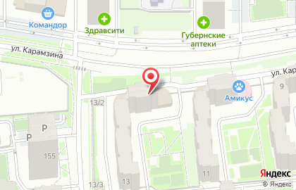 Продуктовый магазин в Красноярске на карте