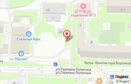 Автостоянка в Нижнем Новгороде на карте