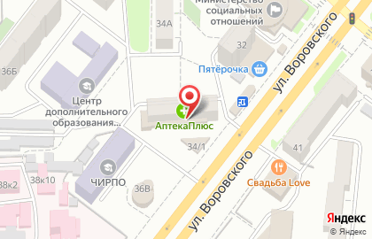 Дикси на улице Воровского на карте