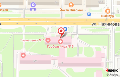 Отдел косметики Живая Аптека на улице Нахимова на карте