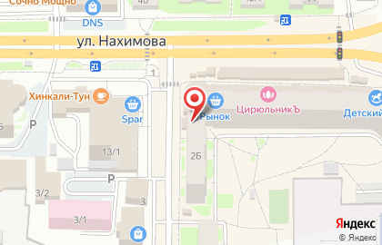 Фермерская лавка на улице Нахимова на карте