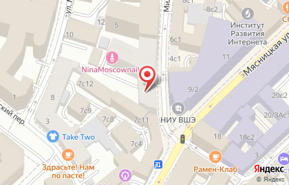 Граф Пирогов в Милютинском переулке на карте