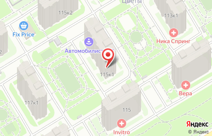 Парикмахерская Любимая на улице Академика Сахарова на карте