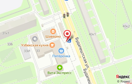 Киоск по продаже печатной продукции Пресса-СПб на Будапештской улице на карте
