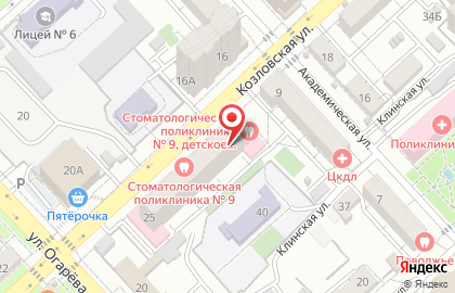 Реклама в подъездах от РА Арт-Лифт на Козловской улице на карте