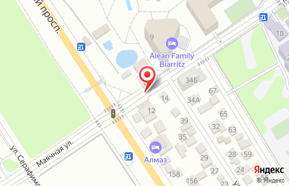 Продовольственный магазин в Геленджике на карте