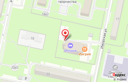 Гостиница Ингрия в Колпино на карте