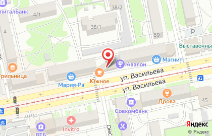 Южное в Бийске на карте