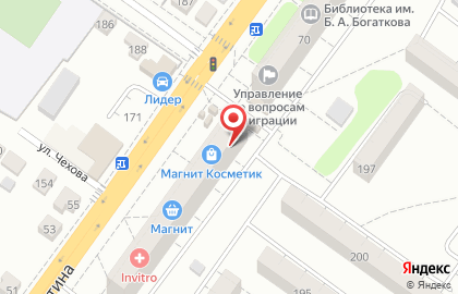 Магазин косметики и бытовой химии Магнит Косметик в Октябрьском районе на карте
