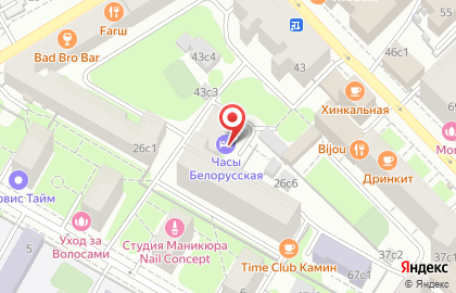 Гостиница Часы в Москве на карте