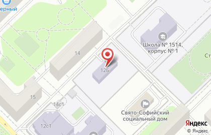 Специальная (коррекционная) школа №1708 с дошкольным отделением на улице Крупской на карте