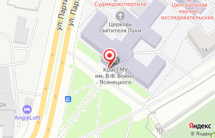Банкомат Енисейский объединенный банк на улице Партизана Железняка, 1 на карте