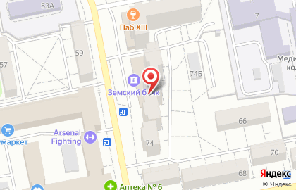 Банкомат АКБ Земский банк на Советской улице на карте