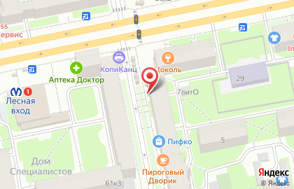 Аптека Озерки в Санкт-Петербурге на карте