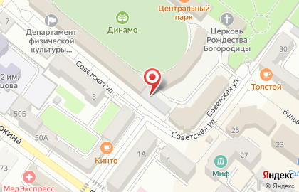 Ласточка на бульваре Гагарина на карте