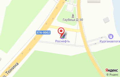 АЗС в Кургане на карте