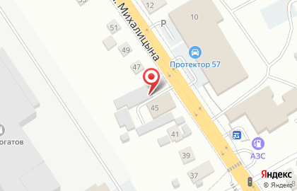 Многопрофильный магазин на улице Михалицына на карте
