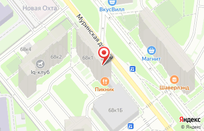 Кафе быстрого питания в Санкт-Петербурге на карте