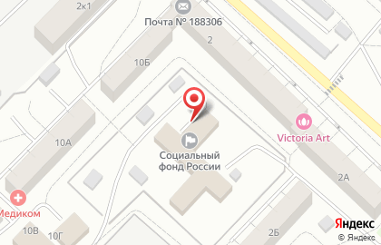 Управление Пенсионного фонда РФ в г. Гатчине и Гатчинском районе на карте