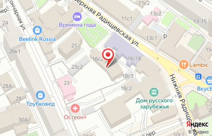 Компания Дзета на Верхней Радищевской улице на карте