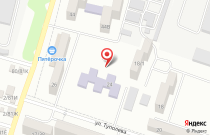 # 312 Детский сад на улице Туполева на карте