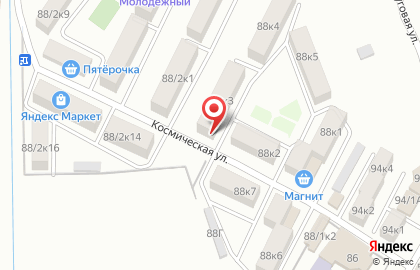 Продовольственный магазин Агрокомплекс на Космической улице на карте