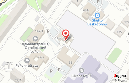 Продовольственный магазин Корзинка в Октябрьском районе на карте