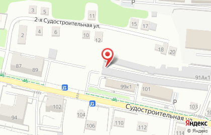 Шиномонтажная мастерская на Судостроительной улице на карте